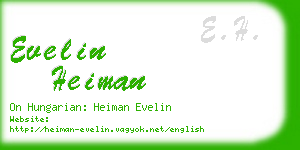 evelin heiman business card